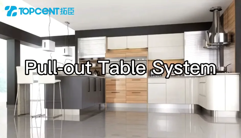 Topcent Custom Sections Foldable Table Mechanism Extending Table