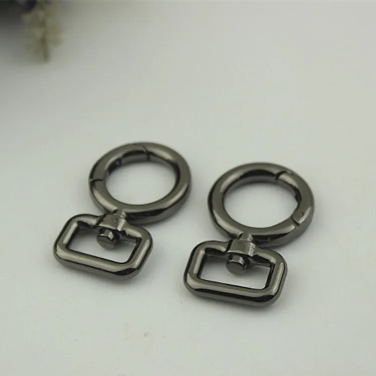 Square Tail Open Spring Hanging Ring Buckle Bag Strap Clip O Ring Hook Clasp DIY Accessory Buckle