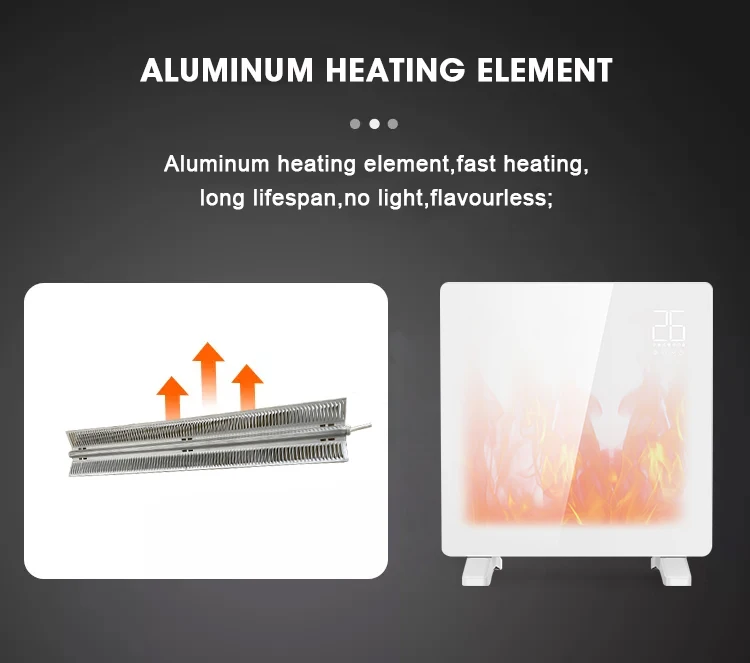 Electric Fireplace, 2000W, Wall - detail 10