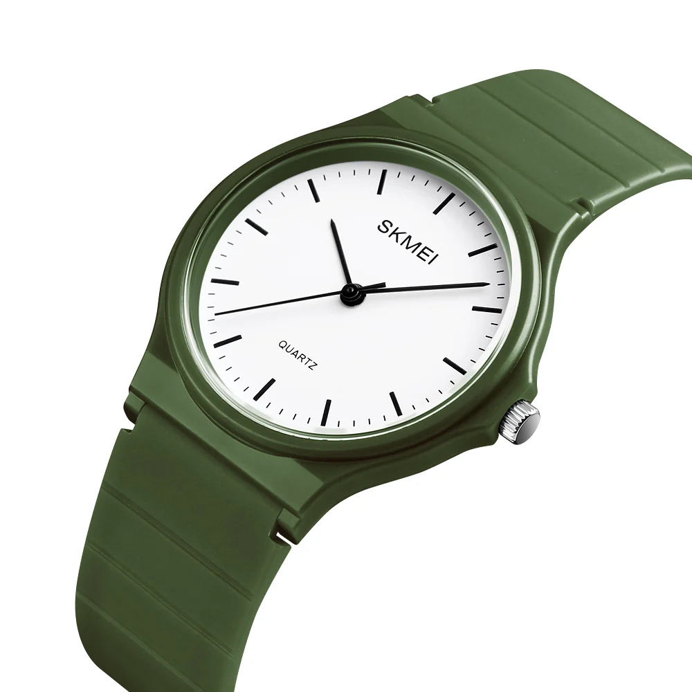SKMEI Olive Green Quartz Watch 1419 SKMEI 1419 Fashion Simple Silicone Women main image 3