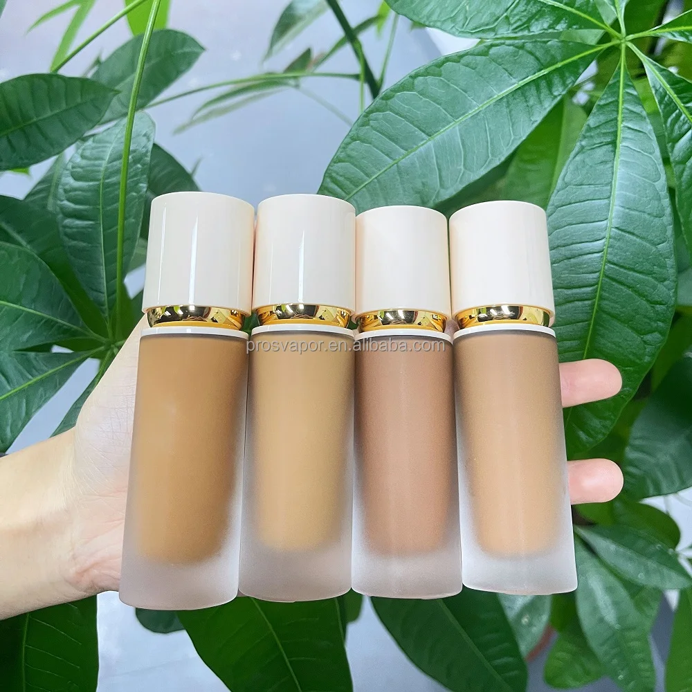 Wholesale Bulk Foundation Makeup 8 Color Liquid Make Up Foundation Light Dark Glass Luxury