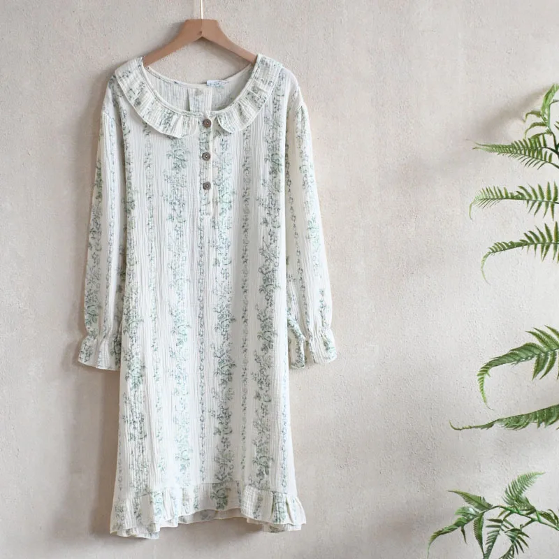 loose night dress Linen Nightgown JOANA: Loose V-neck Sleepwear, Summer Night Dress