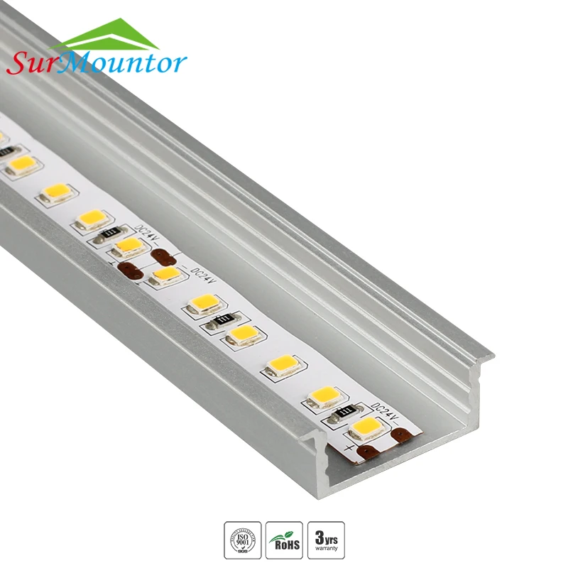 2810 Shallow Led Profile Recessed Led Light bar 20mm Wider Aluminum Profile with PC Diffuser