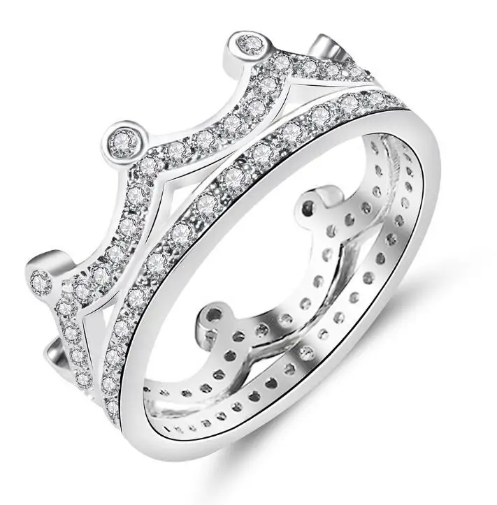 皇冠锆石戒指日本和韩国版本的微镶锆石戒指 - buy adjustable crown