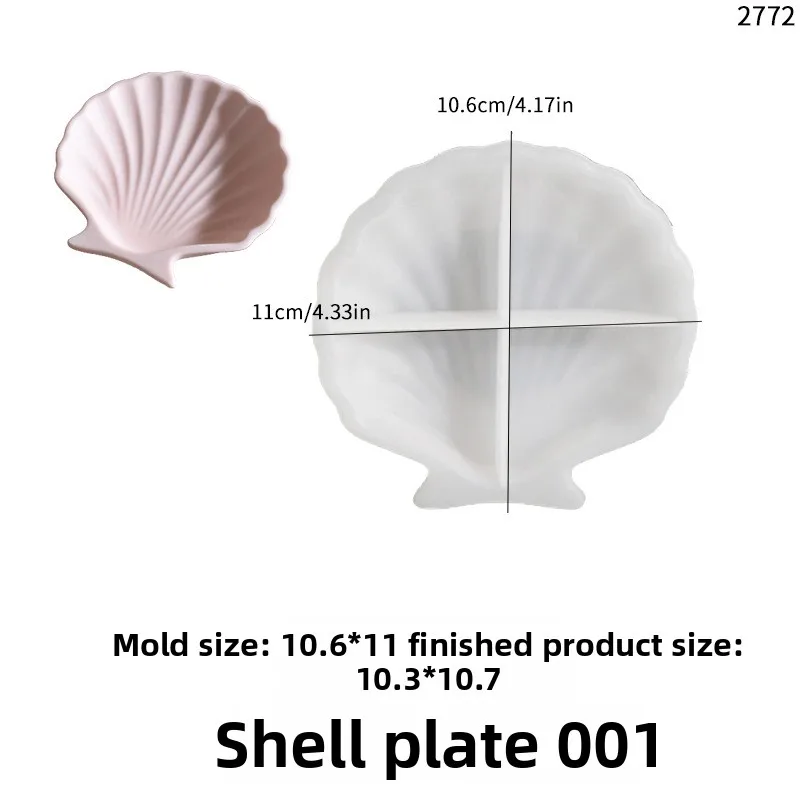 Shell for Starfish Storage Box Mold Conch Candle Cup Gypsum Ornament Shell for Starfish Shaped Dish Non-Stick Silicone Mold factory