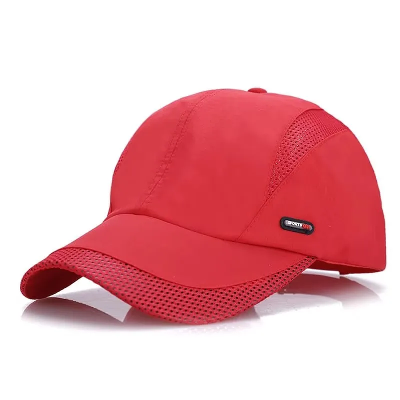 Outdoor spring summer solid color lightweight mesh breathable sports golf baseball cap for men and women 5