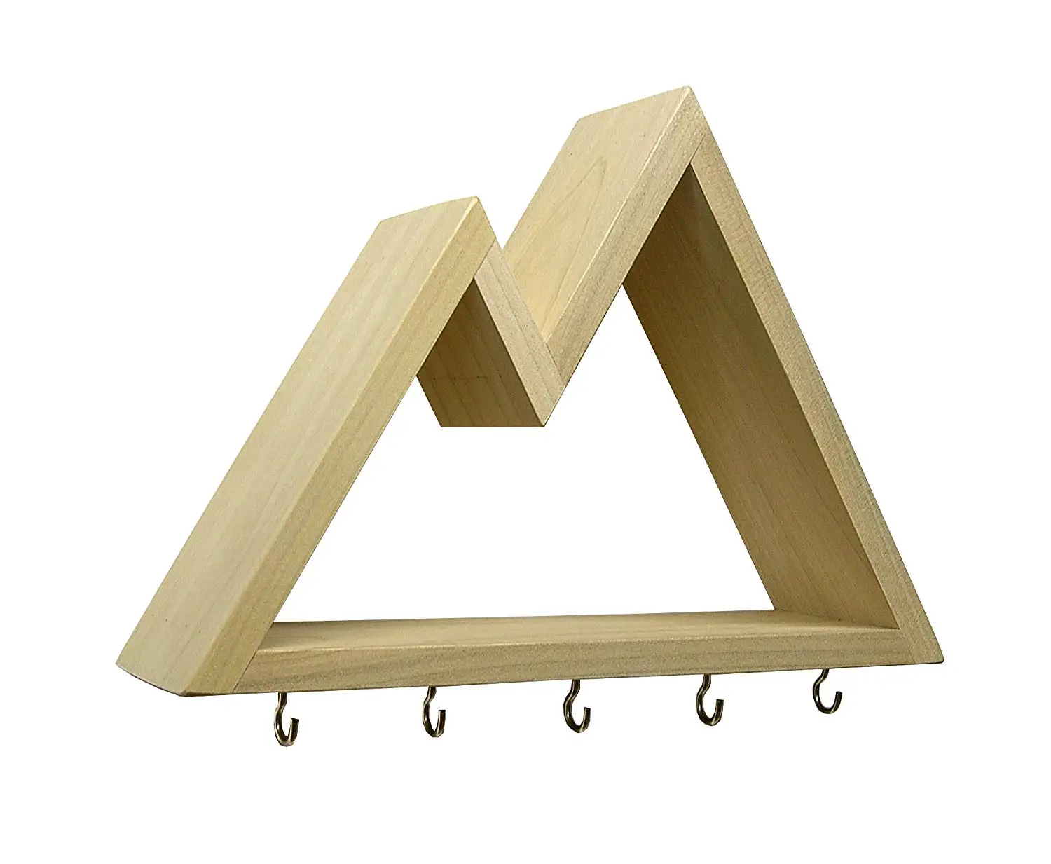 Mountain Shelf and Key Hook Wall Organizer Rack