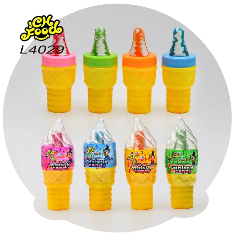Wholesale and OEM Ice Cream Shape Candy Toy Hard Nipple Lollipop with Sour Powder Candy for Kids Halal Children's Candy