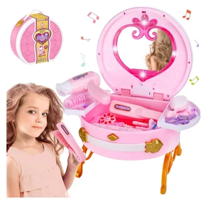 EPT Electric Pretend Play Suitcase Girls Make up Toys Dressing Table for Girls Toys