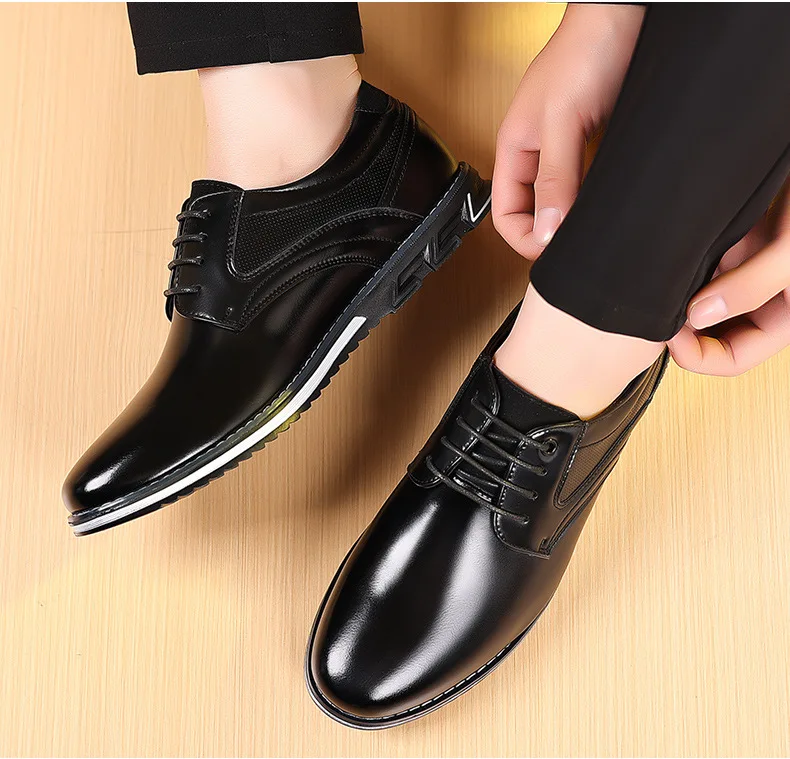 2023 New Men's Formal Leather Shoes Business Leisure Waterproof Fashion ...