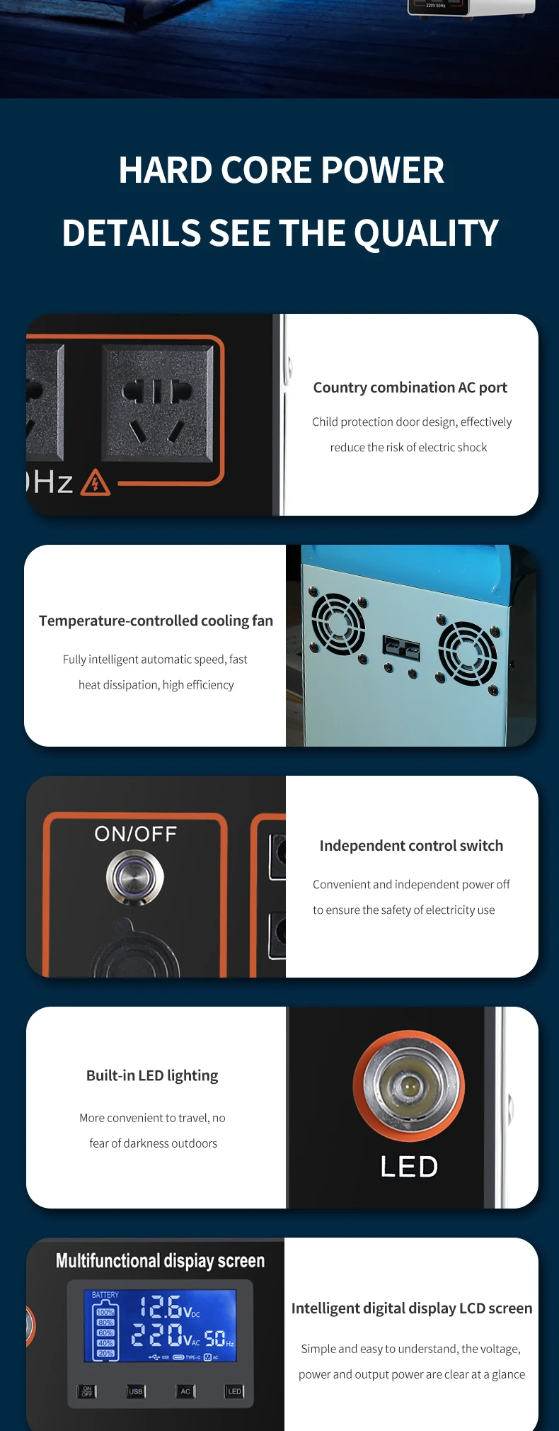 1200w Super Energy Storage Portable Power Station For Outdoor Camping