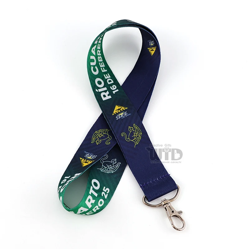 product personalized polyester lanyard with metal clip plastic for buckle hook accessory colorful neck straps for id card badge holder-7