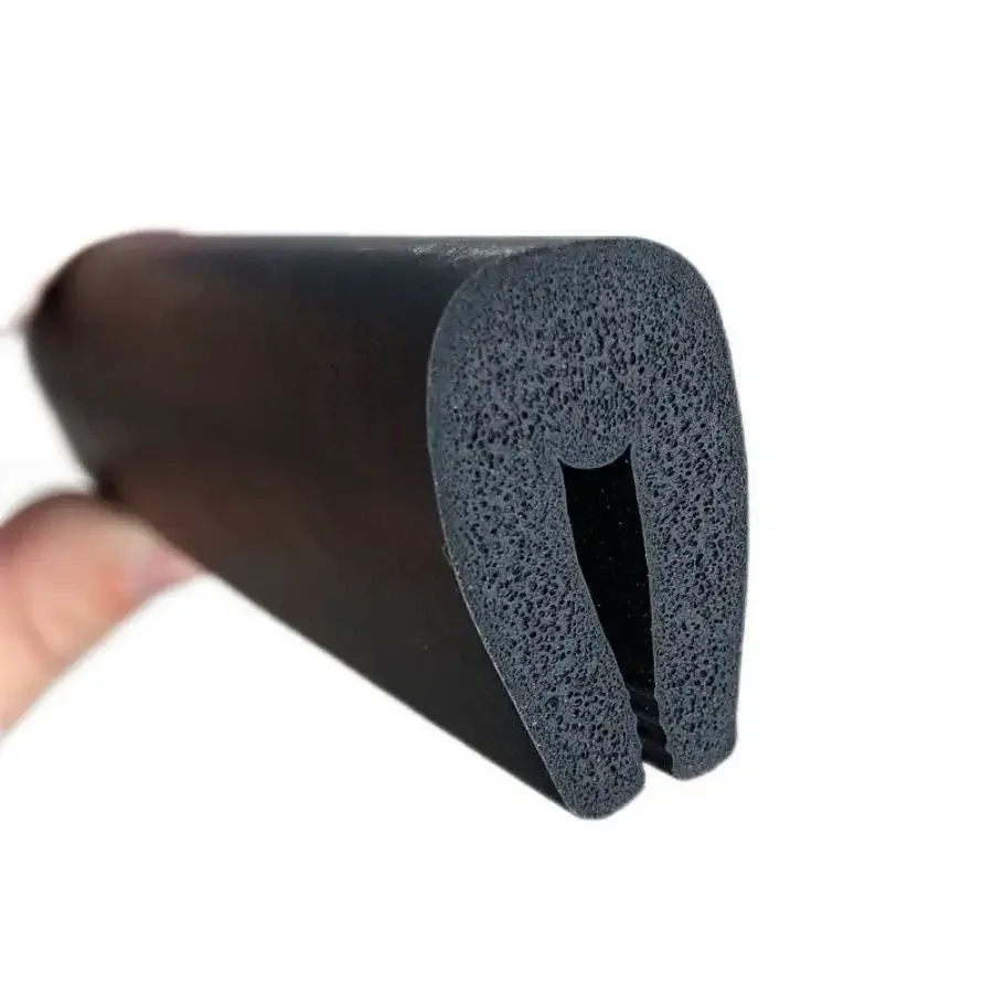 Factory Custom Various Types EPDM PVC TPE Foam Edge Guarding Rubber Strip U Shape Rubber Strip Moulding Extrusion Seal Strip