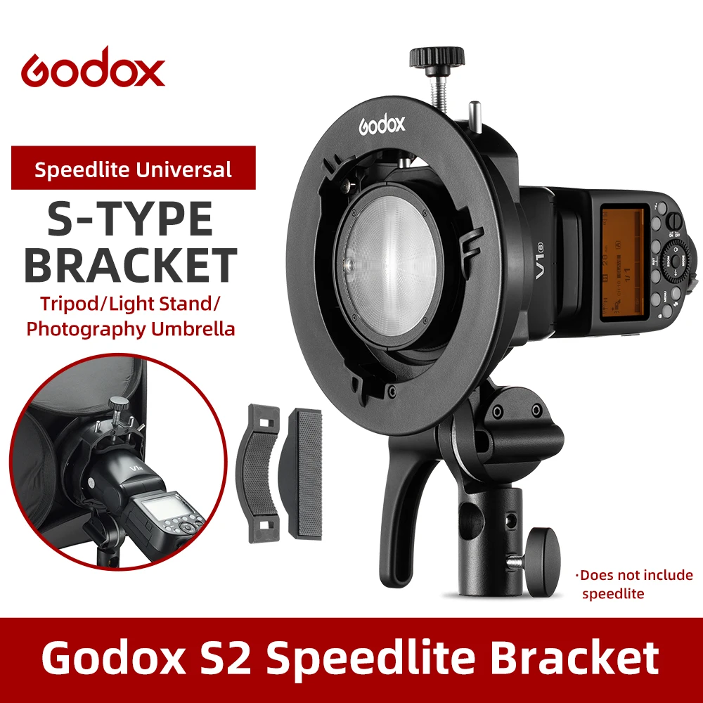 Godox S2 Bowens Mount Flash Holder Bracket for Camera