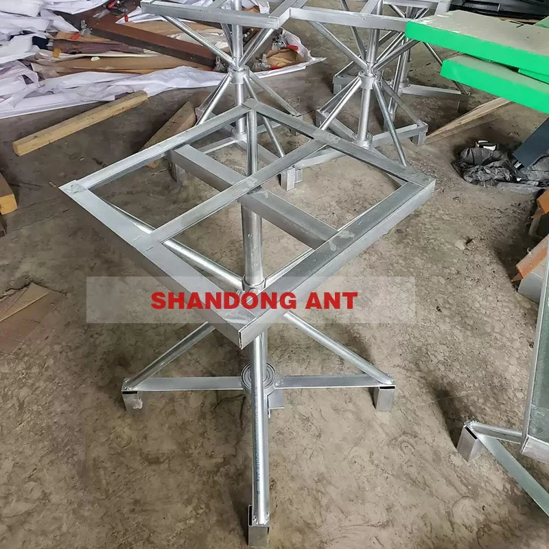 Rastrelliera Rotante Per Verniciatura A Spruzzo In Acciaio Inox, Altezza Regolabile 50-90 Cm, Piano 60x60 Cm, Capacità 25 Kg, Per Porte E Carrozzerie - 4