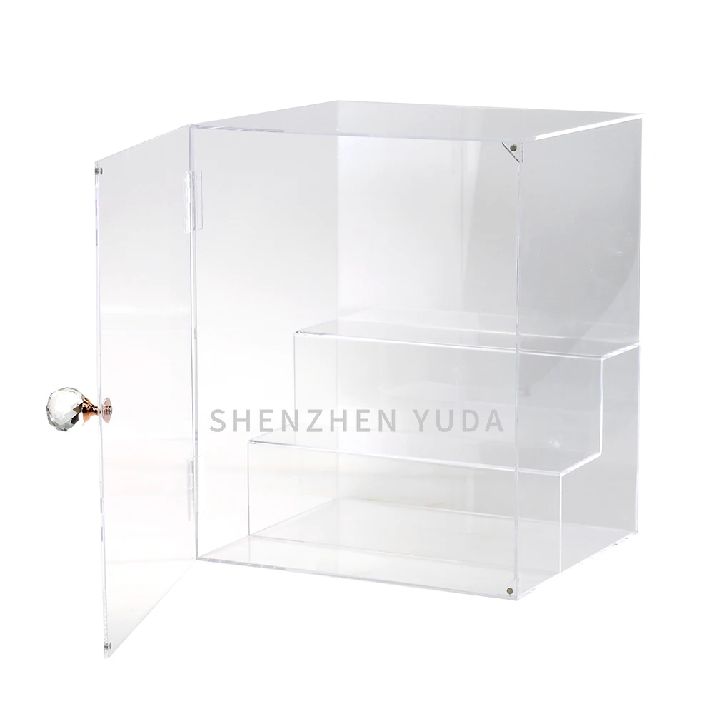 Clear Acrylic Display Racks for Cosmetic Fragrance Counter Cabinet Cologne Shop Display Showcase