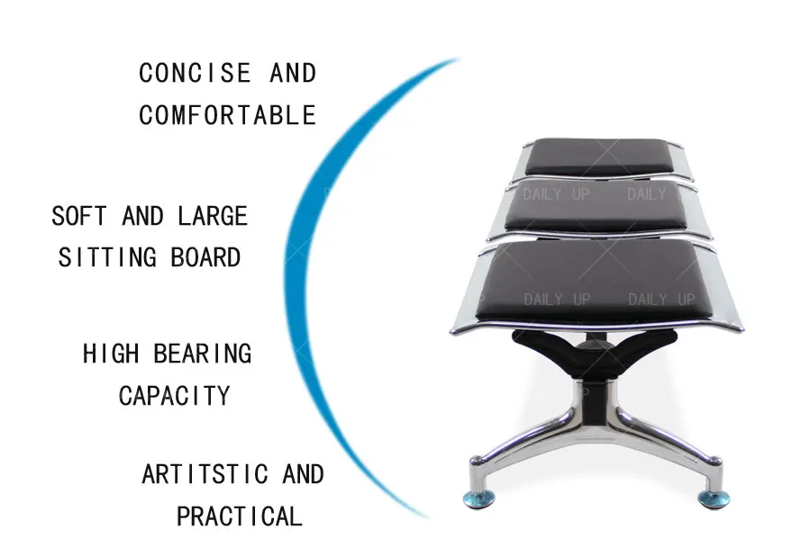 Public Backless Waiting Chair With Cushion hospital waiting room chairs