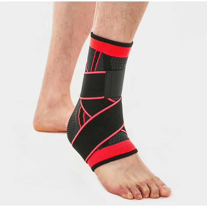 Спортивные безопасные регулируемые нейлоновые одиночные спортивные рукава поддержка голеностопа