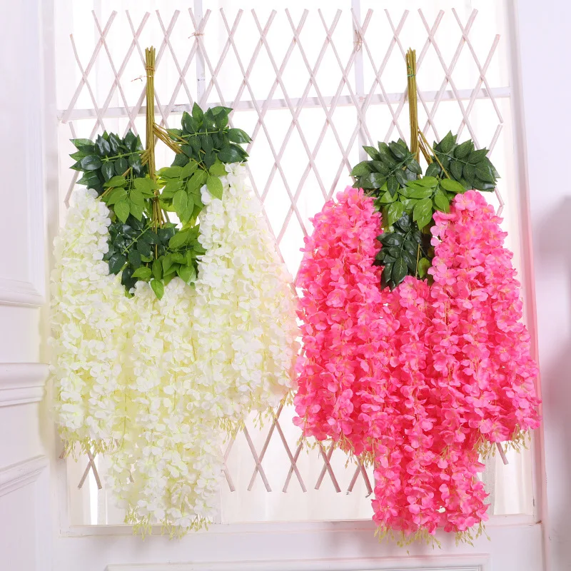 Ox0199 Wholesale Wisteria Hanging Flowers Silk Wisteria Flower