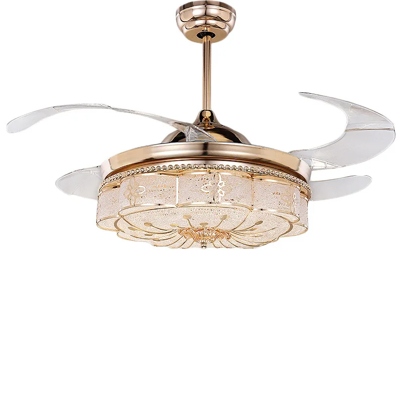 Led ceiling fan with light crystal fan light with remote led fan light