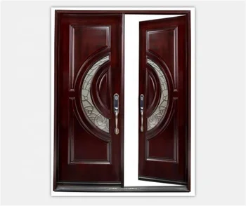 American Stylish Luxury Solid Wood Exterior Double Front Doors