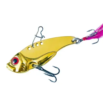 Long-Range 7G/12G Treble Hook Bass Fish Bait Full Swim Layer Vib Hair Bionic Sequin Bait Freshwater Seawater Bionic Bait Metal – Metal Jig – view 2
