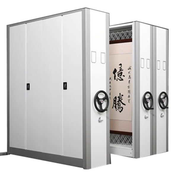 Mobile Compact Shelving Filing Storage Cabinet Metal Archive Shelves Manual Operation Medical Records Filing Shelves