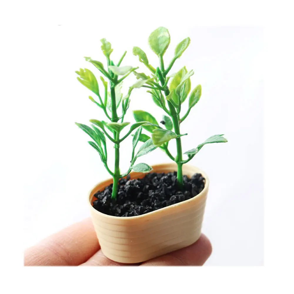 10 Vasi Con Fiori In Miniatura Scala 1:12 Per Casa Delle Bambole &ndash; Accessori Da Giardino