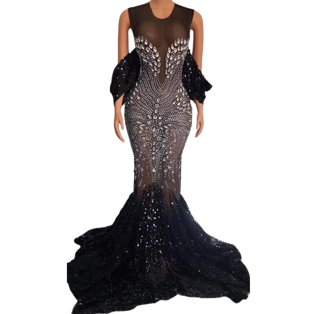 Vestidos Luxury Diamond Prom Gown Female Stage Costume Cocktail Evening Dress Women Crystal Sequin Prom Party Mermaid Dress| Alibaba.com Vestidos Luxury Diamond Prom Gown Female Stage Costume Cocktail Evening Dress Women Crystal Sequin Prom Party Mermaid Dress| Alibaba.com