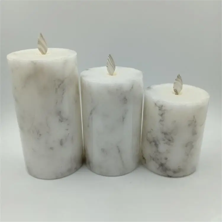 New Arrival Marbling Battery Operated Flameless Flickering Moving Led