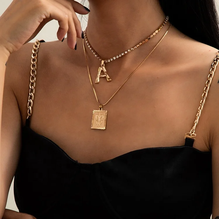 Download Fashion Punk Double Layer Rhinestone Letter Gold Butterfly Rectangle Pendant Necklace Buy Rhinestone Letter Necklace Rectangle Pendant Necklace Gold Butterfly Necklace Product On Alibaba Com