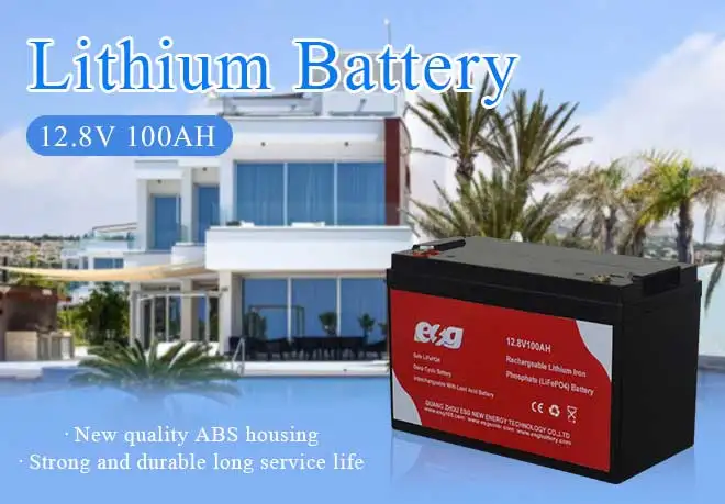ESG Home Used LiFePO4 Battery  Deep Cycle Battery Module 100AH  UPS 12.8V Lithium Battery Pack