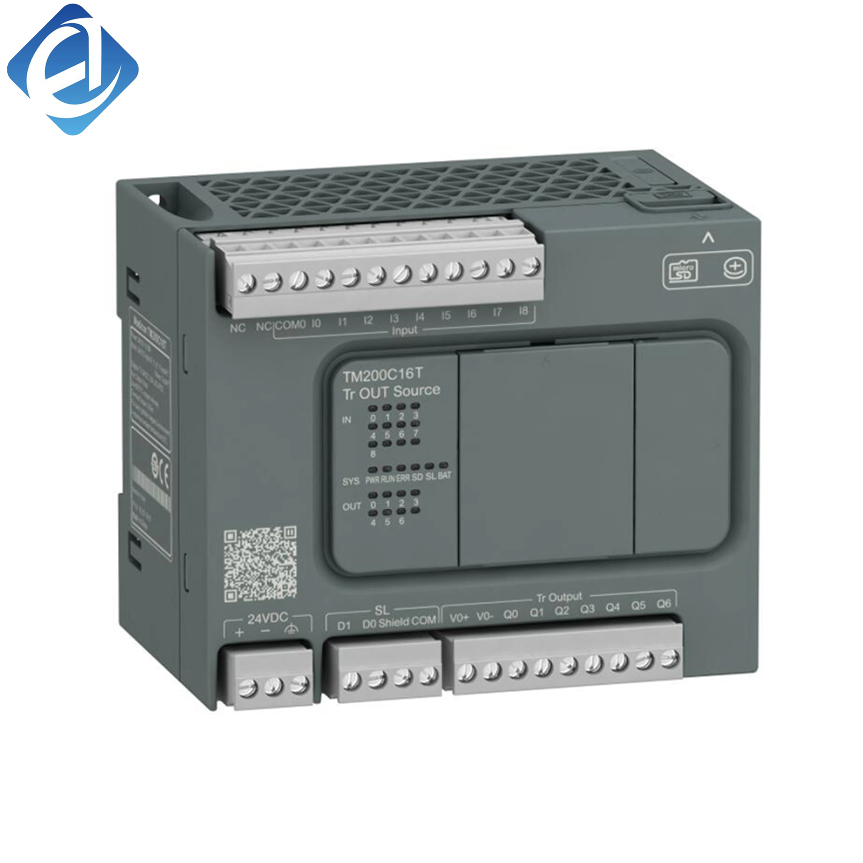 New Original TM200C16T Schneider Modicon TM200 series compact PLC controller. Integrated 16 I/O points with transistor output, featuring compact structure, stable operation and flexible programming