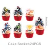 Décoration de cupcakes colorée - 24 pièces