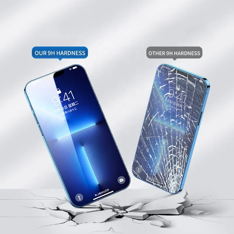 Bulk 9H Unbreakable Tempered Glass Screen Protector Full Cover 0.33 2.5D 3D for iPhone 16 12 Mini Pro Max 2 3 Pack Fully