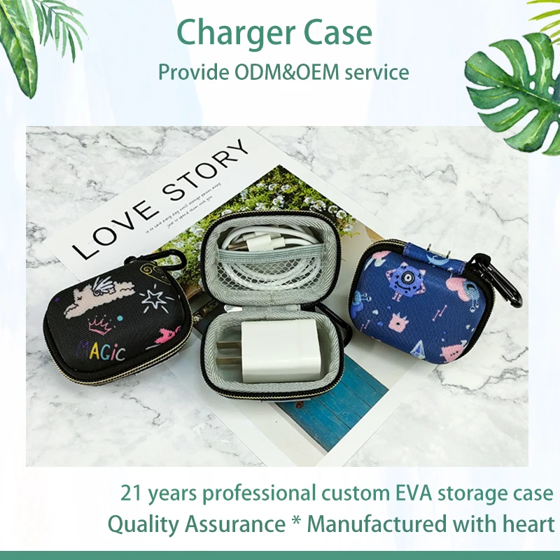 Cheap Outdoor Custom Gaming Earphones Case EVA Charger Bags Earphones Case details