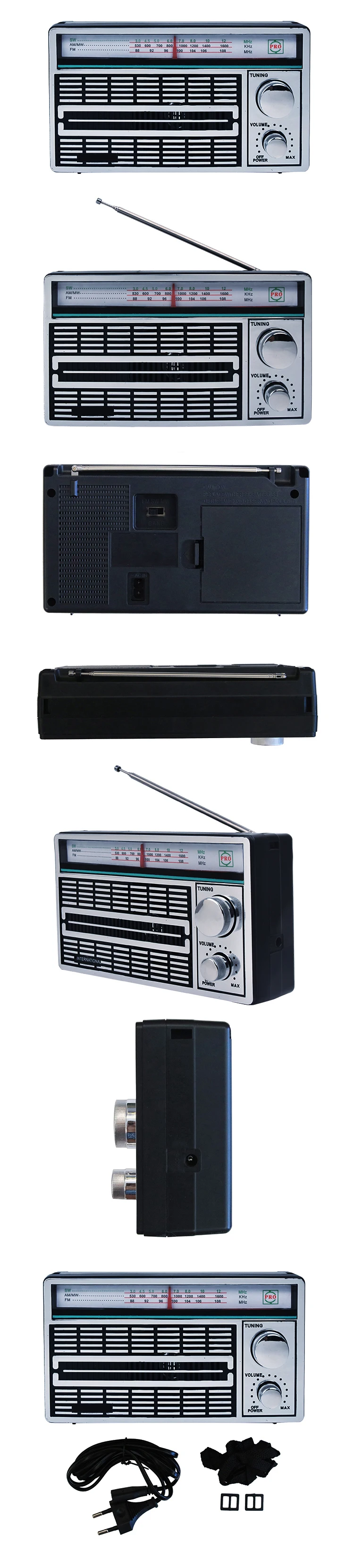 SG-1202AC Manufacture Fm Am Sw 3 Bands Portable Radio With  High Quality Earphone Jack and Transformer