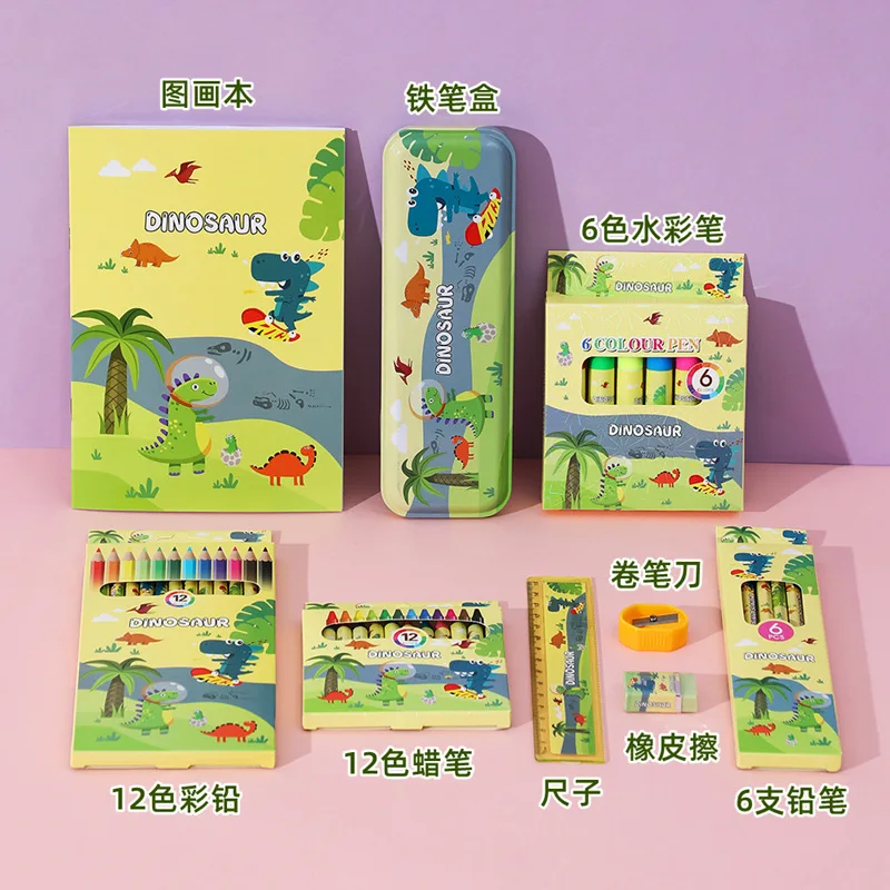 Wholesale cartoon cute animal kids students gifts school items stationery set
