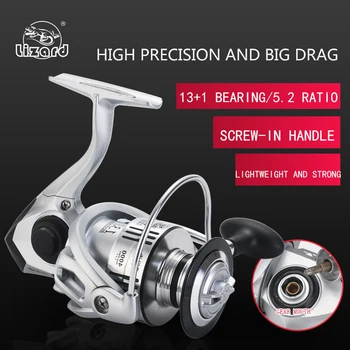 LINNHUE Spinning Reel HP 5.2:1 Spool 6000 Max Drag 10kg