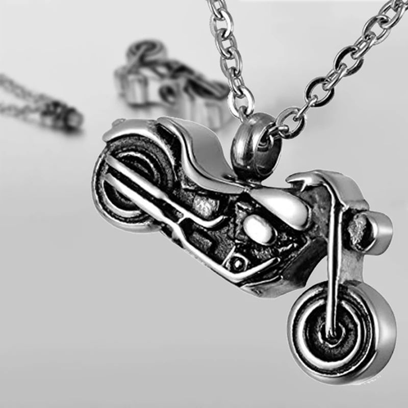 Cool Design Keepsake Urns Motorcycle Pendant Memorial Ash Urn Necklace Keepsake Necklaces Jewelry For Man Boy Women Gifts