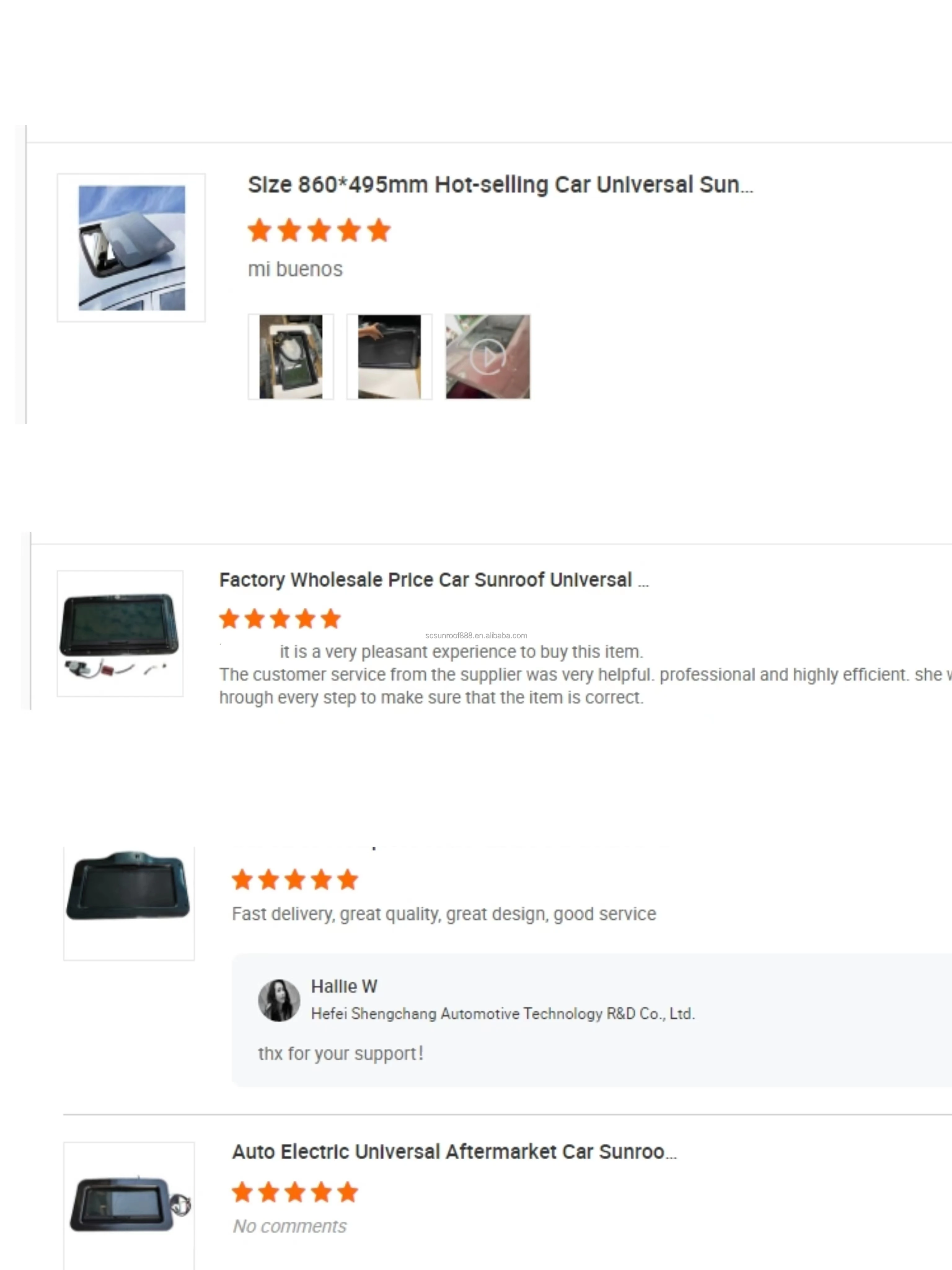 Hot Product Aftermarket Sunroof Size 860*495mm Car Universal Roof Sc100