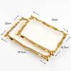 plato rectangular blanco de 12 pulgadas