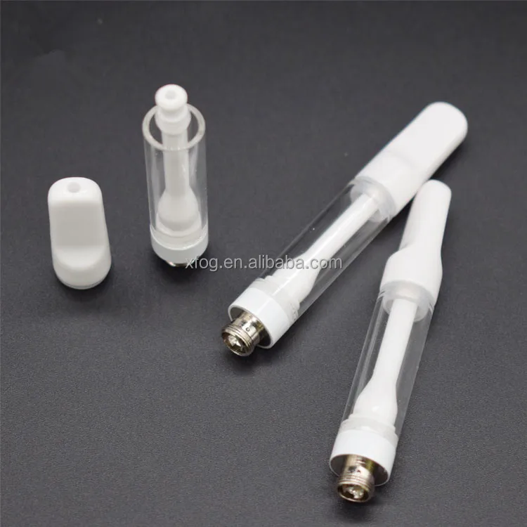 Full ceramic cartridge glass tank press tip cbd vape 05 ml ceramic vape cartridge