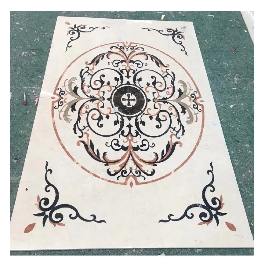Marbl Pattern Floor Inlay Design Made with Auto CAD Drawing