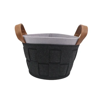 Large Basket For Storage natural Storage Baskets folding Felt Basket