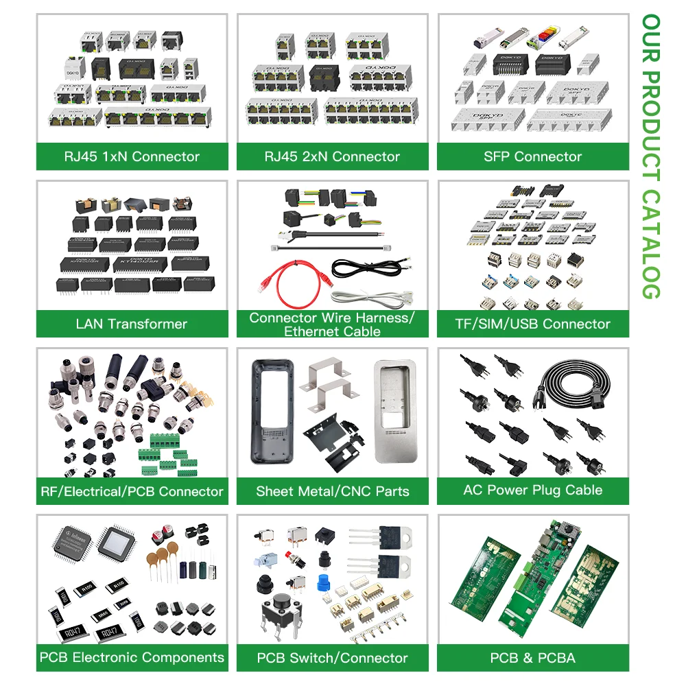 Customized 6P6C RJ 12 Shielded Copper Shell Nickel Gold Plating FTP Network Communication Plug Connector Ethernet Connectors