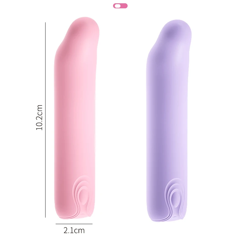 Amoura Clitoral & G-Spot Vibrator liquid silicone bullet in pink and purple