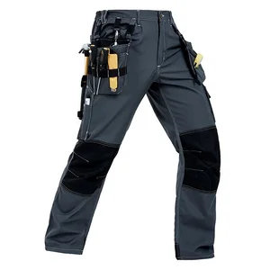 Polyester Cotton Twill Breathable Custom Worker Mens Cargo Work Pants with Multiple Pockets