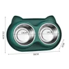 Green Stainless steel double bowl