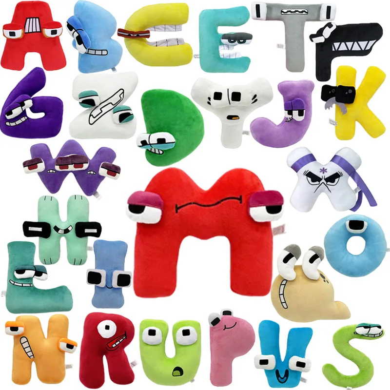 New New 26 Alphabet Lore Plush Toys English Letter Stuffed Animal Plushie  Doll Toys Gifts For Kids Children Educational Alphabet